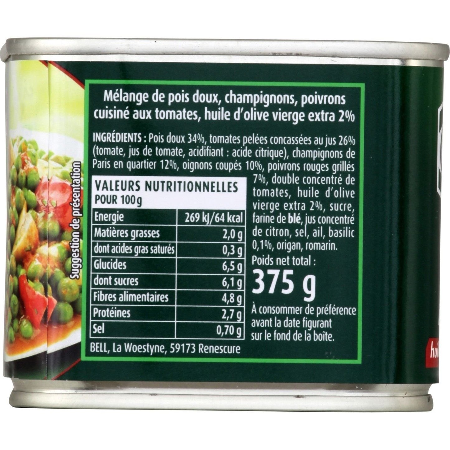 CASSEGRAIN Provençal Pea Cooked Vegetables