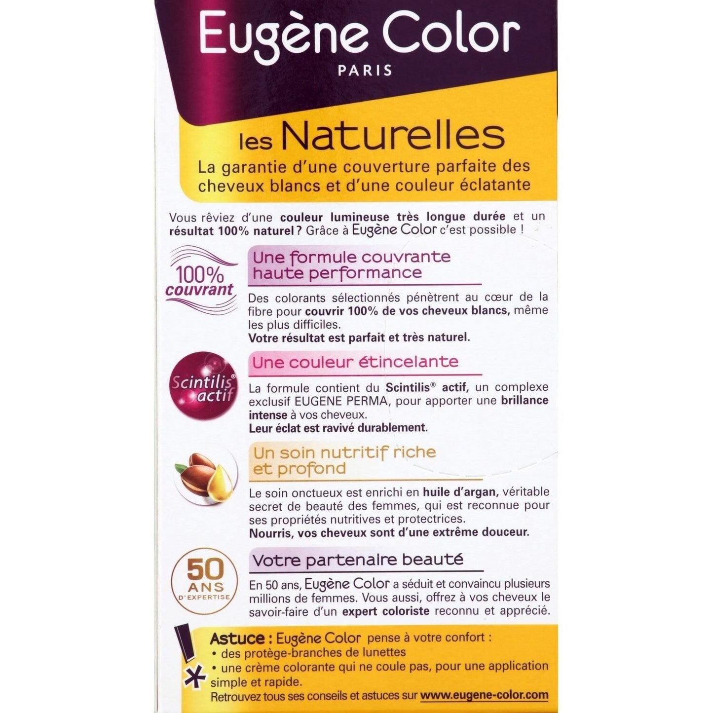 Coloration Permanente 9 Blond Foncé Huile d'Argan Color & Éclat EUGENE COLOR