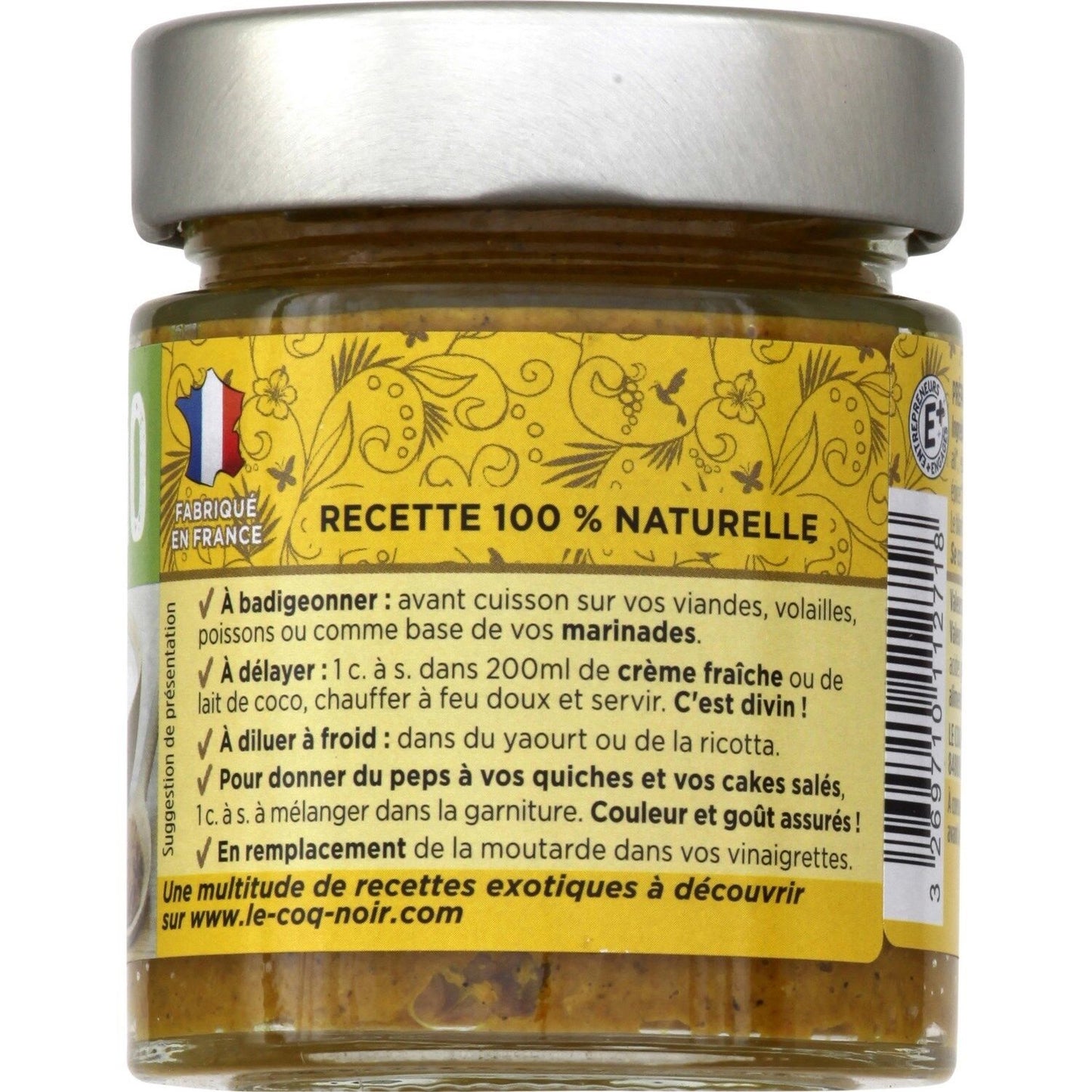 Base per salsa biologica Pâté di curry Madras LE COQ NOIR