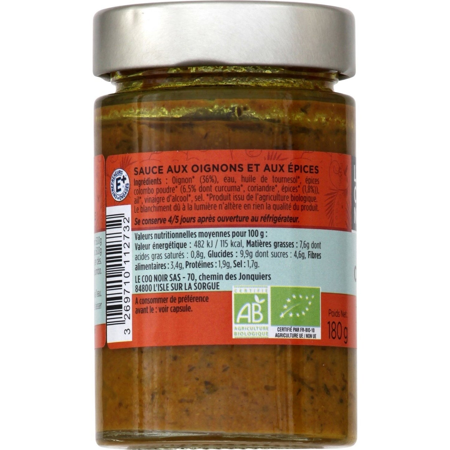 Organic Colombo Sweet Sauce LE COQ NOIR
