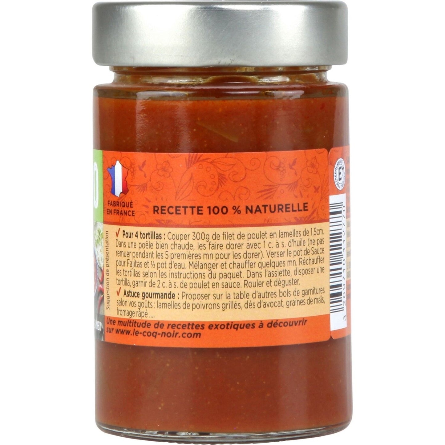 Sauce Bio Fajitas Moyen LE COQ NOIR