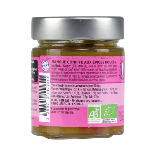 Chutney de Mangue Bio LE COQ NOIR