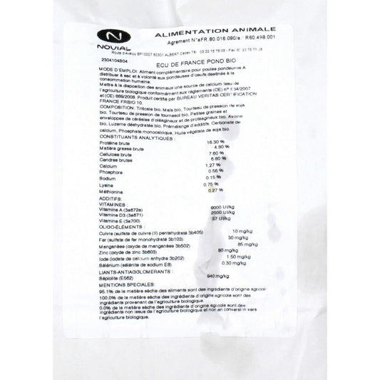 ECU DE FRANCE Organic Special Laying Chicken Pellet Food