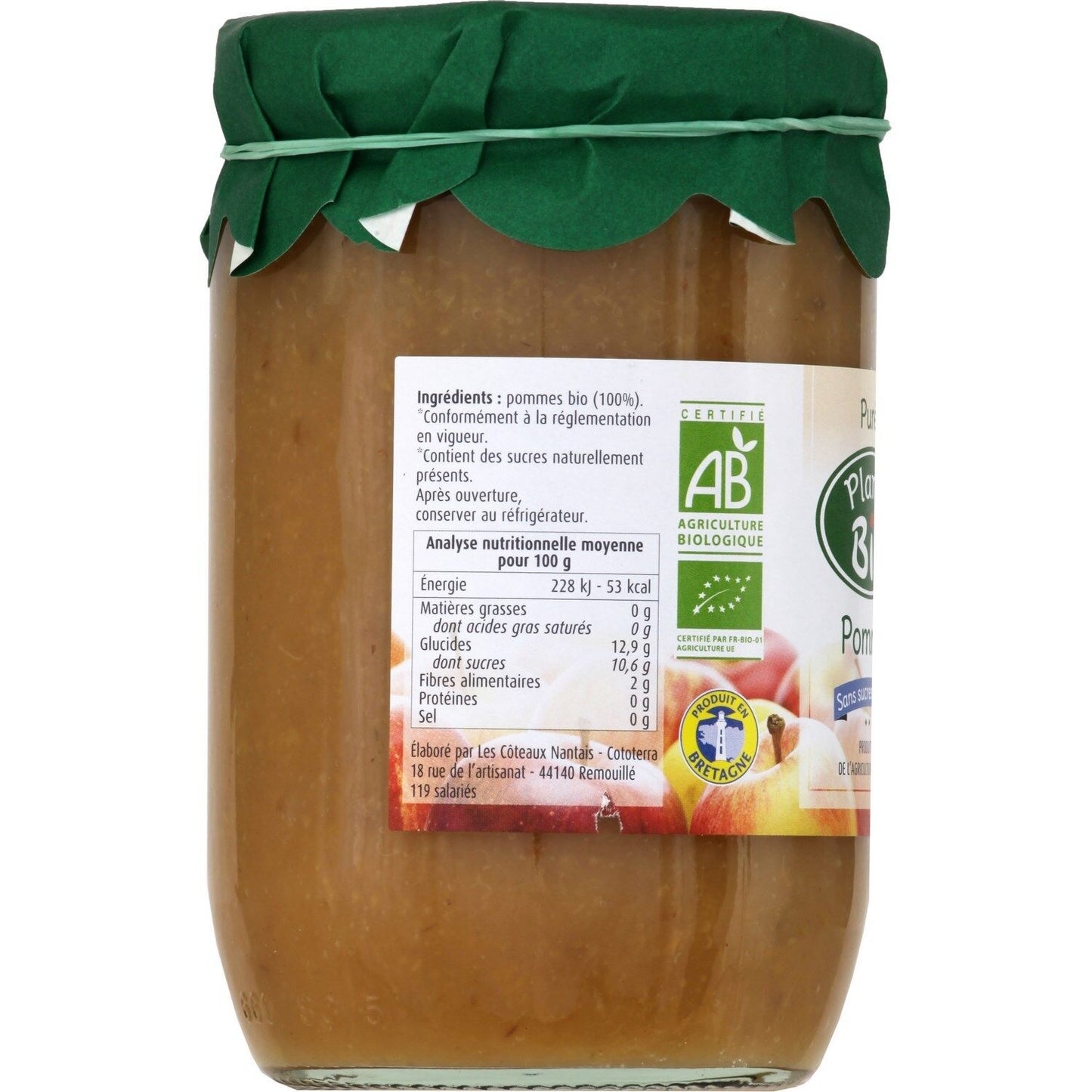 PLANET BIO Organic Apple Compote with No Added Sugar