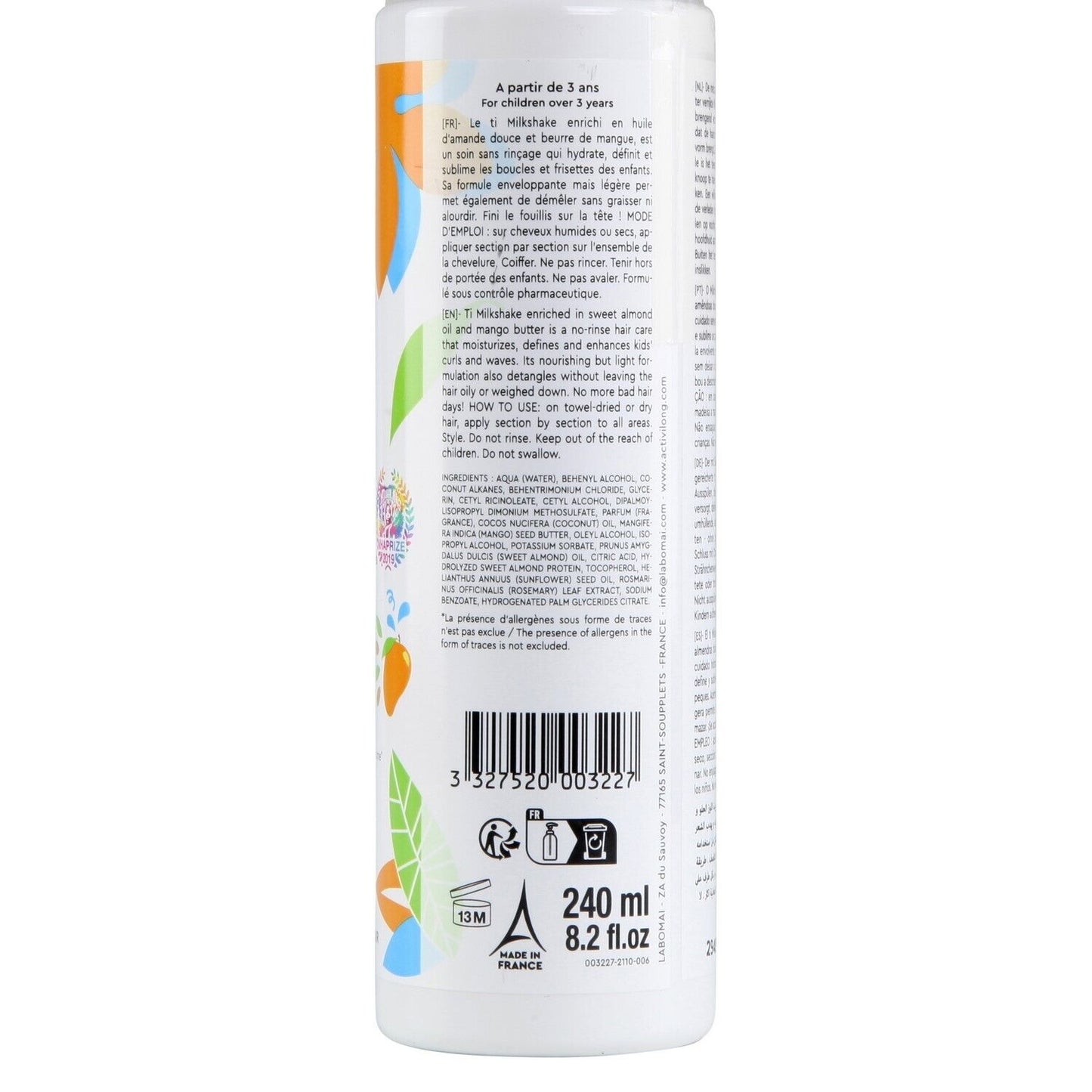 Leave-In Hair Care Mango Sweet Almond Damaged Frizzy Hair Actikids ACTIVILONG