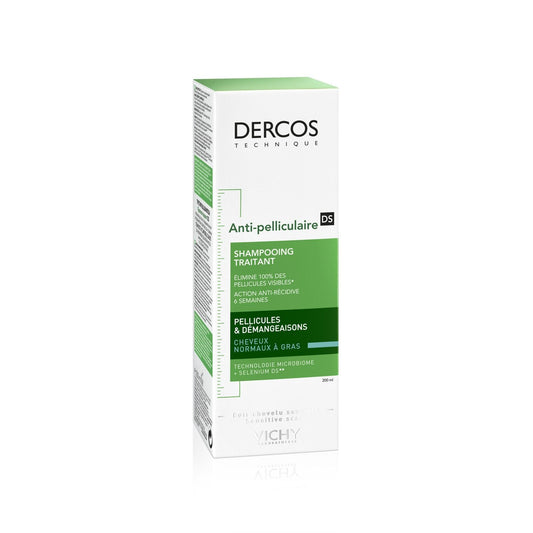 Dercos Anti-Dandruff Shampoo for Normal to Oily Hair, Dandruff and Itching, VICHY LABORATOIRES