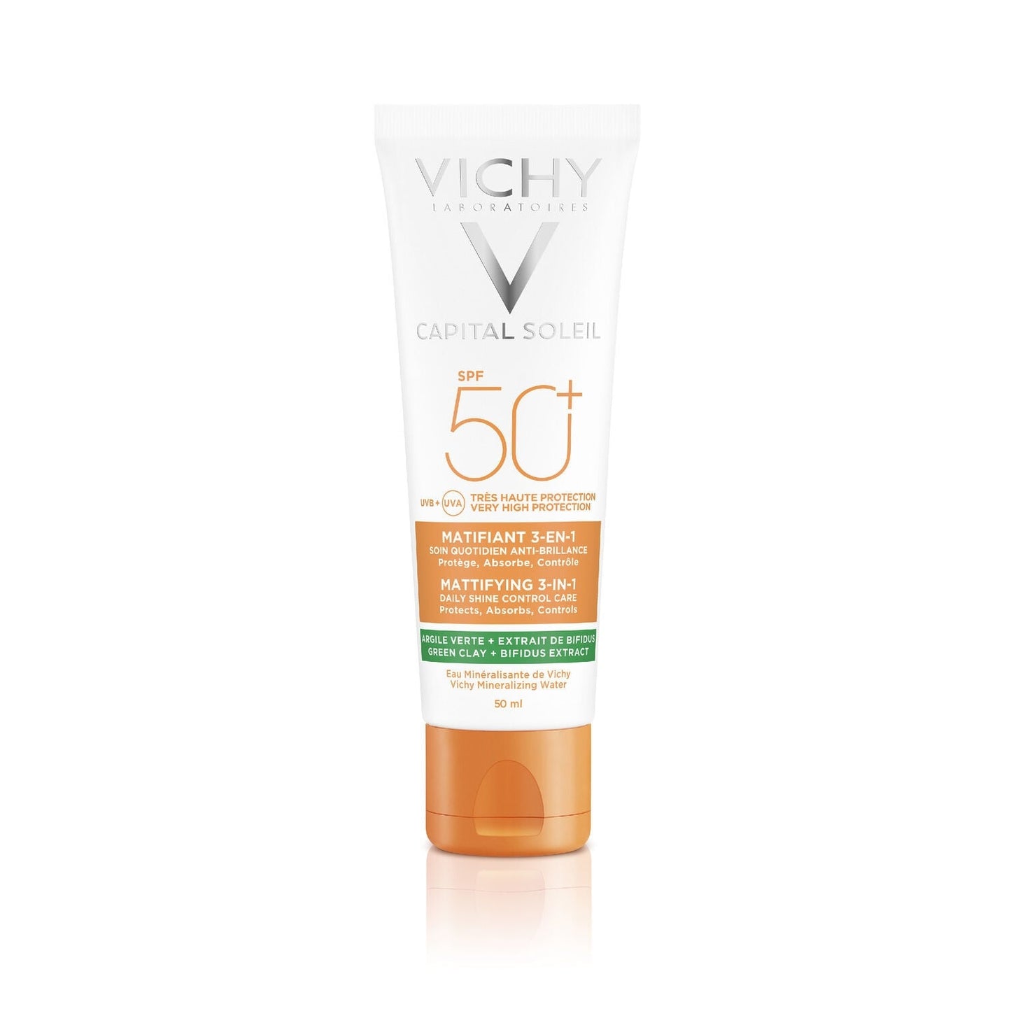 Crème solaire Visage Spf 50+ Matifiant 3 En 1 Peau Mixte à Grasse VICHY LABORATOIRES