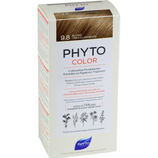 Coloration Permanente 9.8 Blond Très Clair Beige PHYTOCOLOR