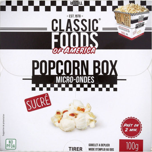 CLASSIC FOODS Süßes Popcorn aus der Mikrowelle