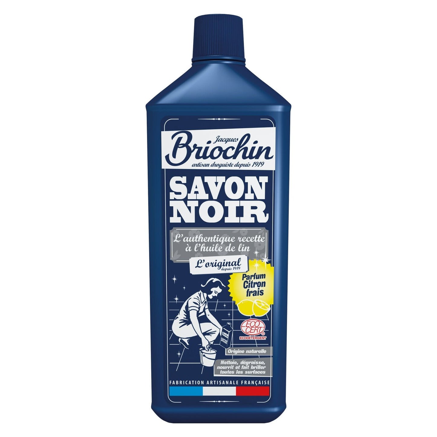 Nettoyant Savon Noir Parfum Citron BRIOCHIN le flacon d'1L