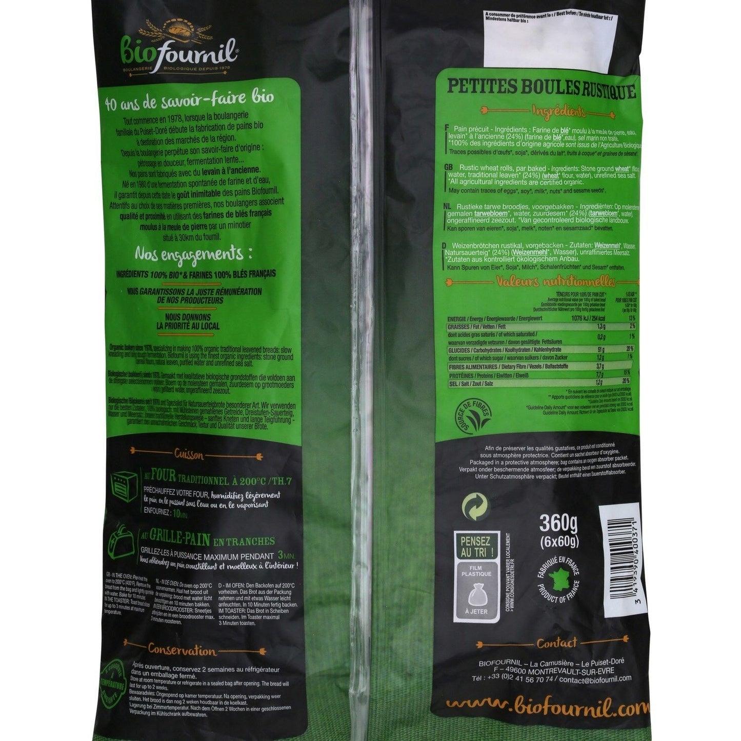 Boules Bio Rustique à Cuire BIOFOURNIL