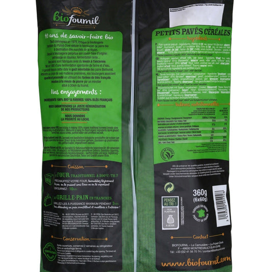 Organic Bread Cereal Loaves to Bake BIOFOURNIL