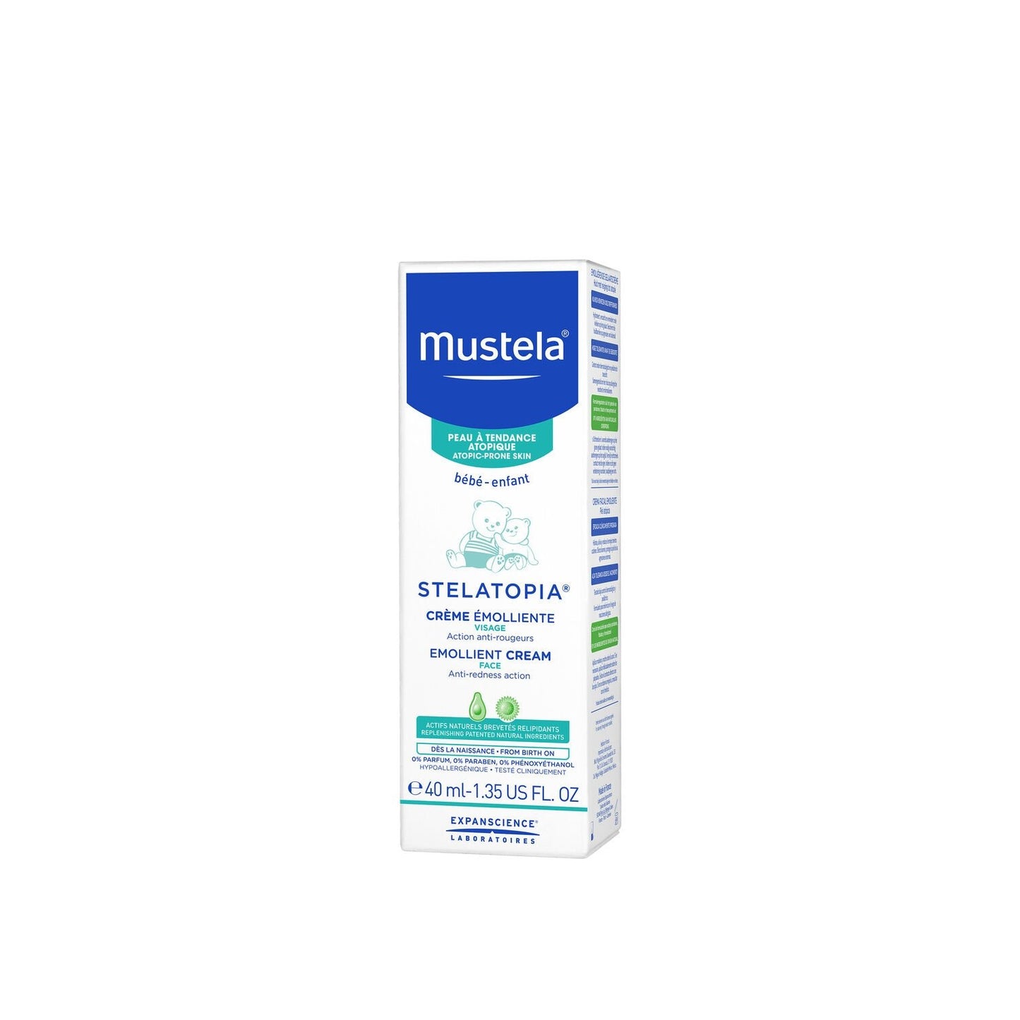 Crème Bébé Emolliente Peaux Très Sèches MUSTELA le tube de 40 ml