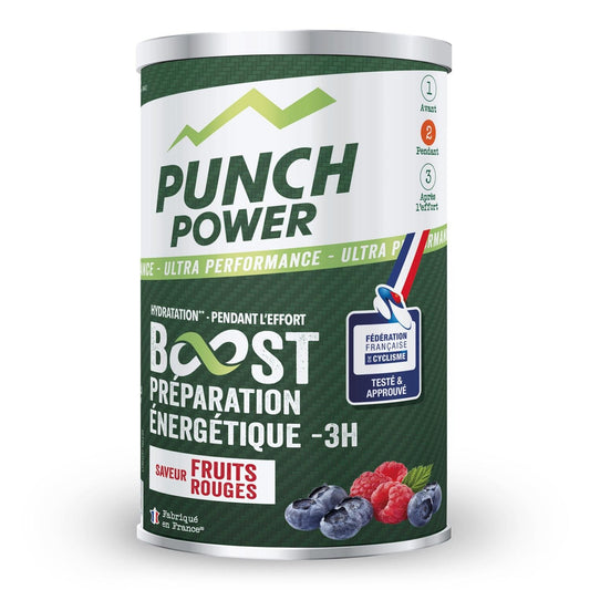 Boisson Energétique Boost +3h Saveur Fruits Rouges PUNCH POWER