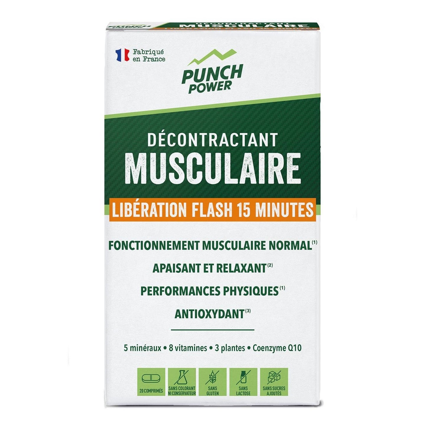 Décontractant Musculaire Fort 20 Comprimés PUNCH POWER
