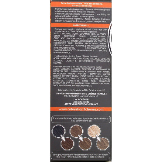 Permanente Farbe 7n Haselnussblond, Farbe und Pflege ohne Ammoniak, 3 CHENES