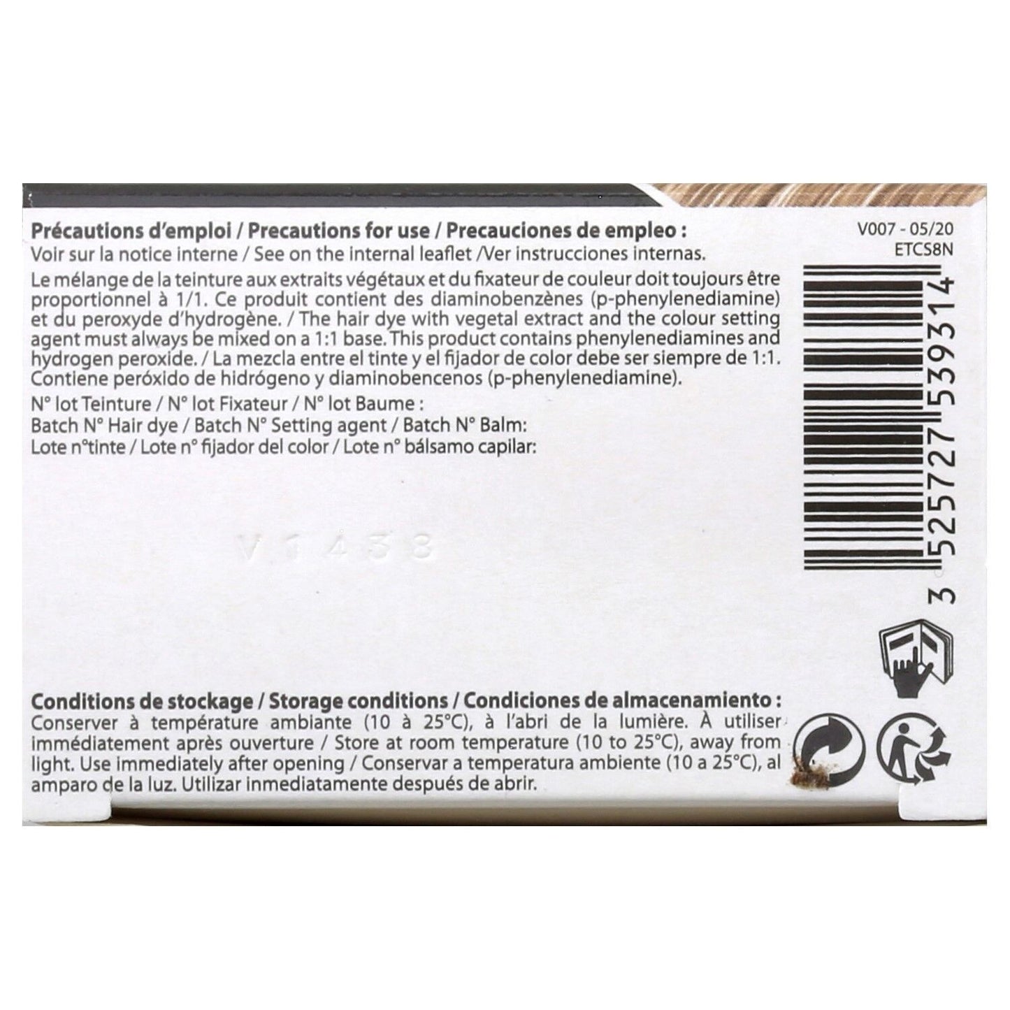 Coloration Permanente 8n Blond Blé Sans Ammoniaque Color et Soin 3 CHENES