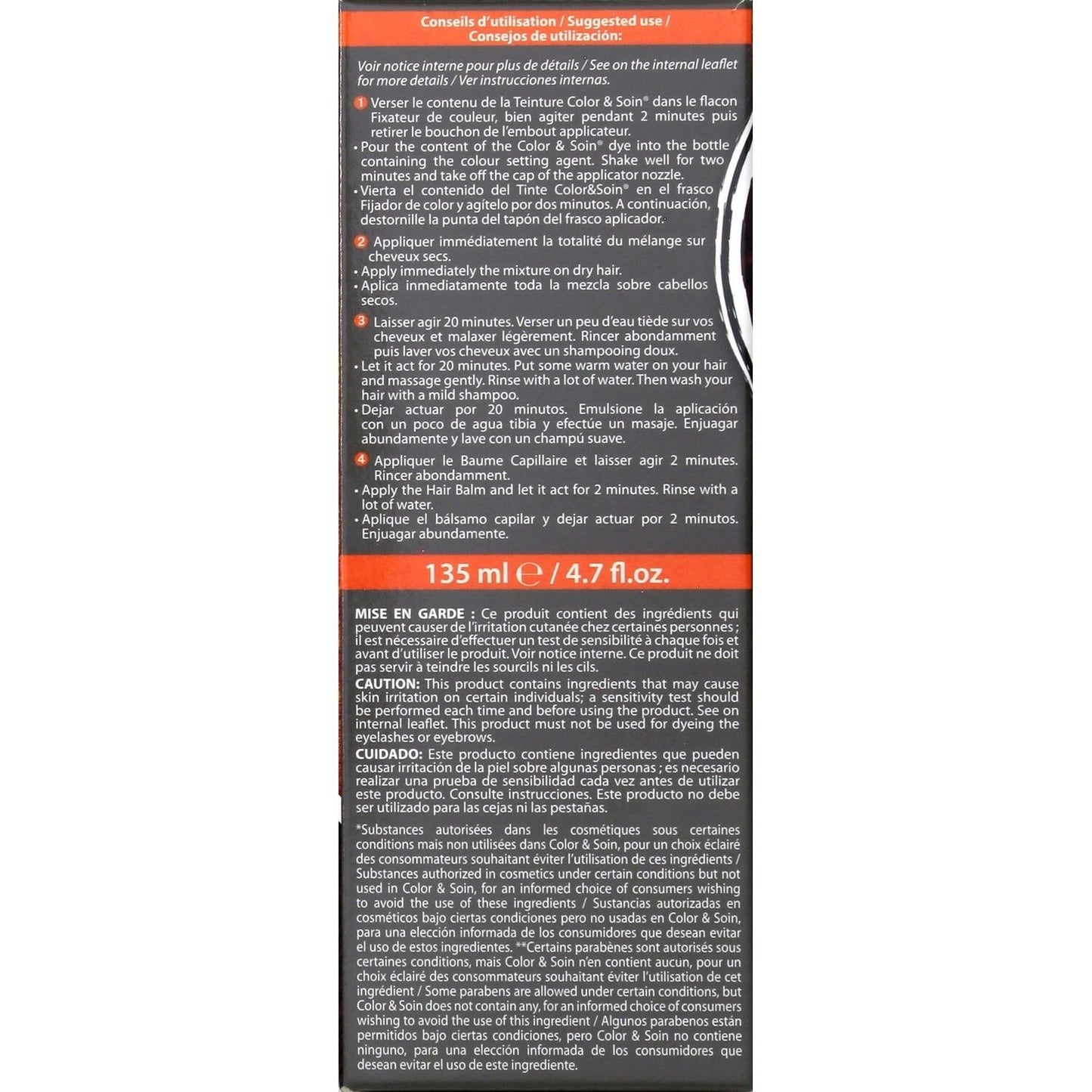 Permanente Farbe 4m Mahagonibraun Ammoniakfreie Farbe und Pflege 3 CHENES