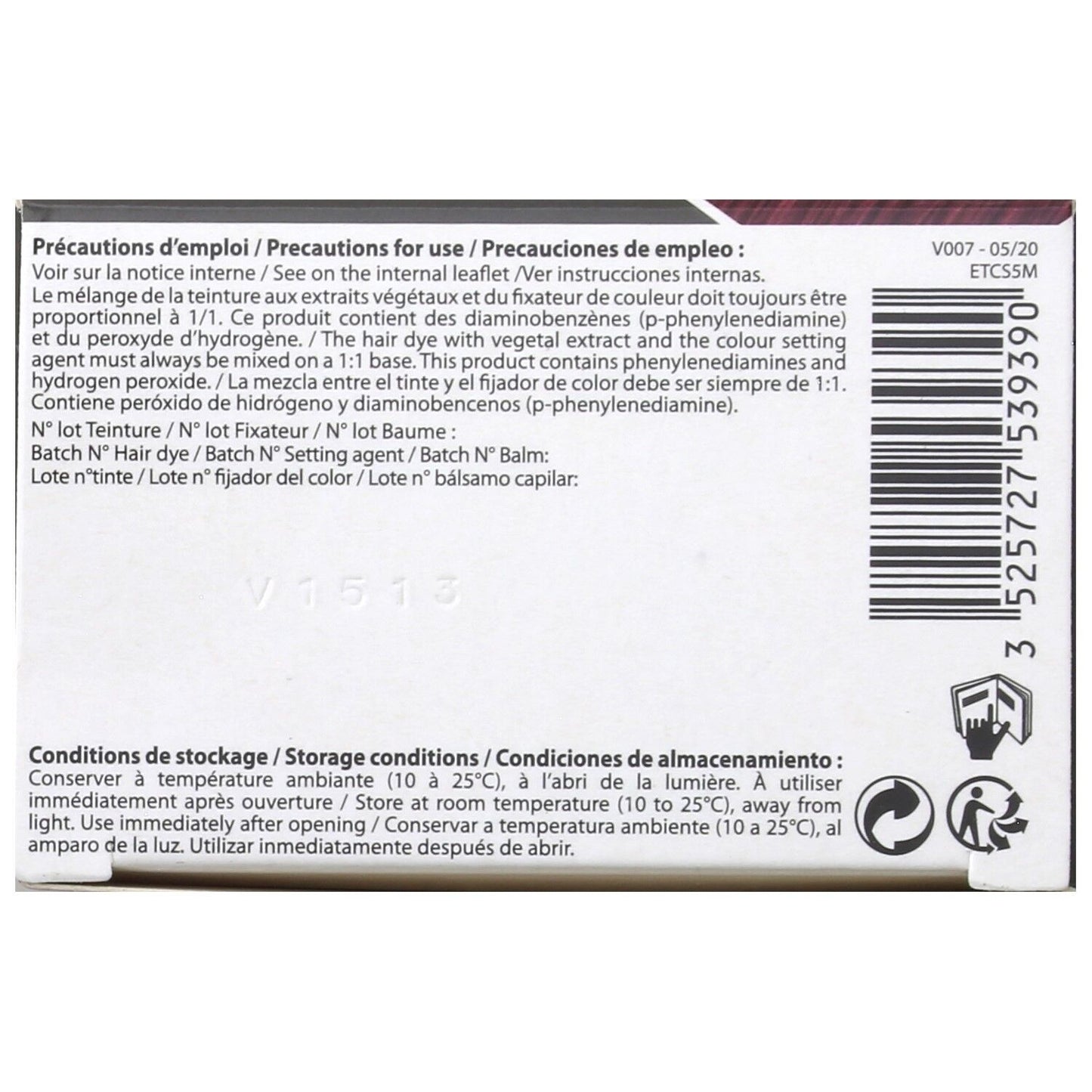 Permanente Farbe 5m Helles Kastanien-Mahagoni, Farbe und Pflege ohne Ammoniak, 3 CHENES