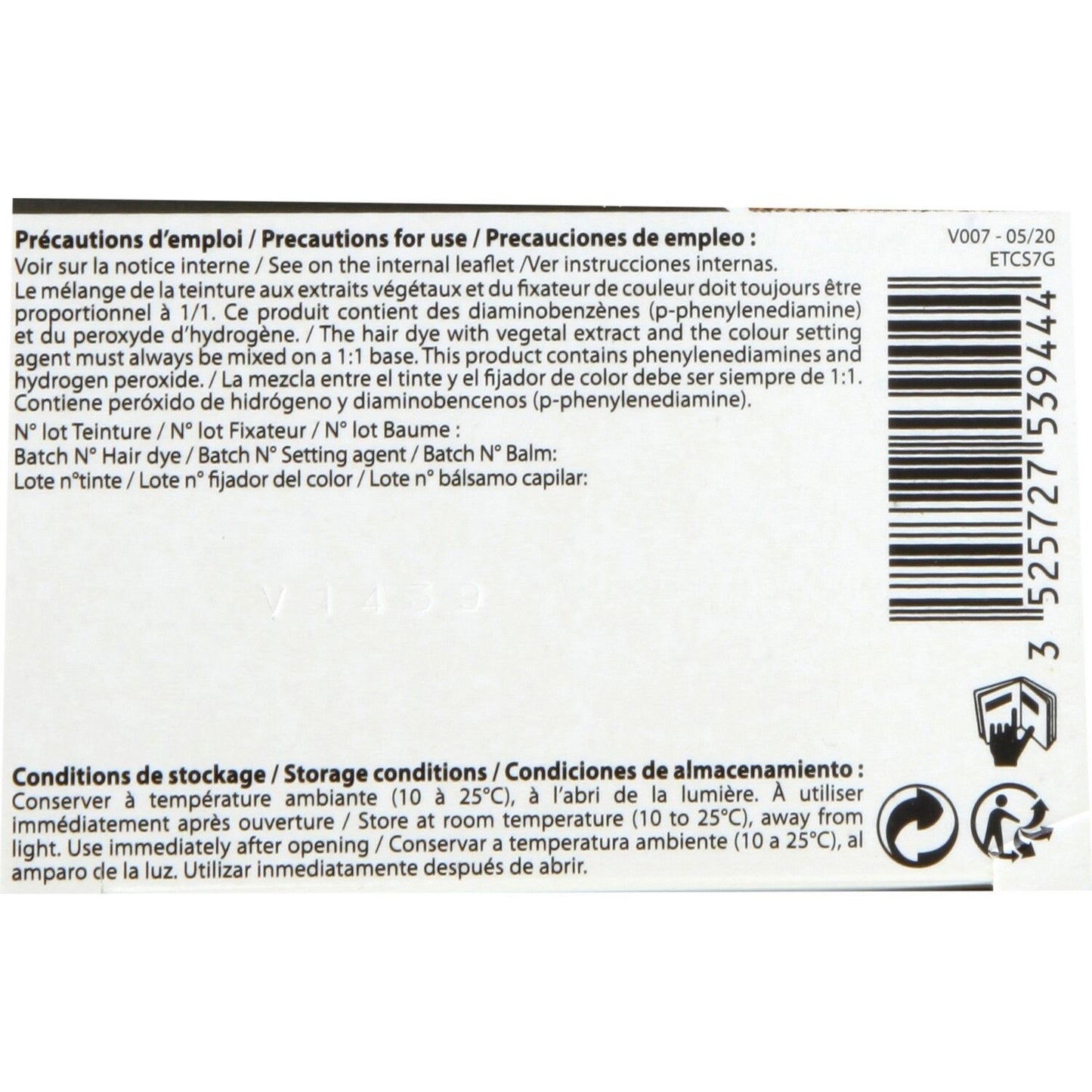 Coloration Permanente 7G Blond Doré Sans Ammoniaque Color et Soin 3 CHENES