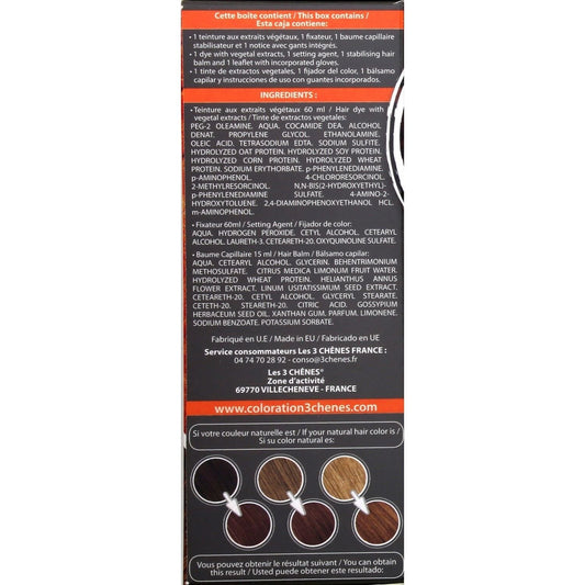 Permanente Farbe 6b Kakaobraun Ammoniakfreie Farbe und Pflege 3 CHENES