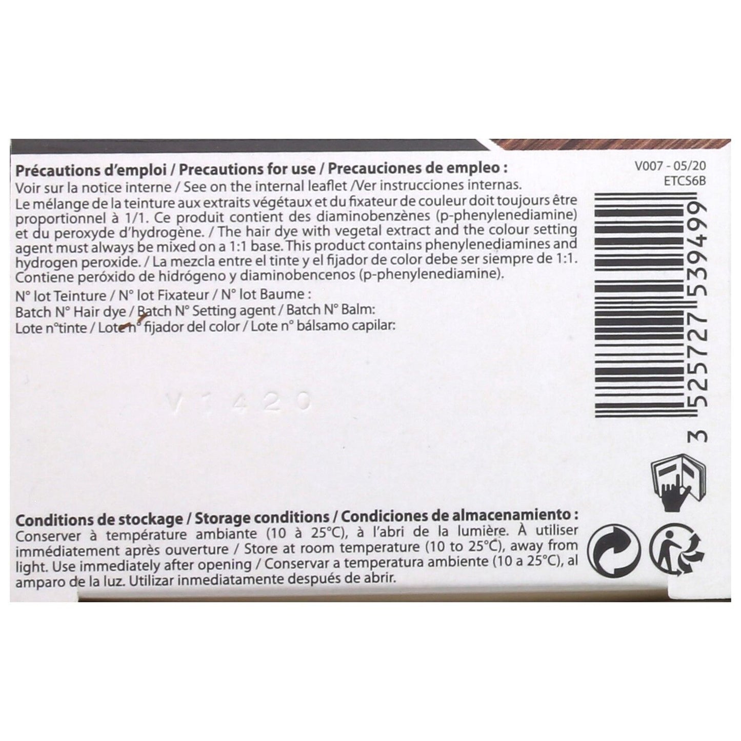 Permanente Farbe 6b Kakaobraun Ammoniakfreie Farbe und Pflege 3 CHENES