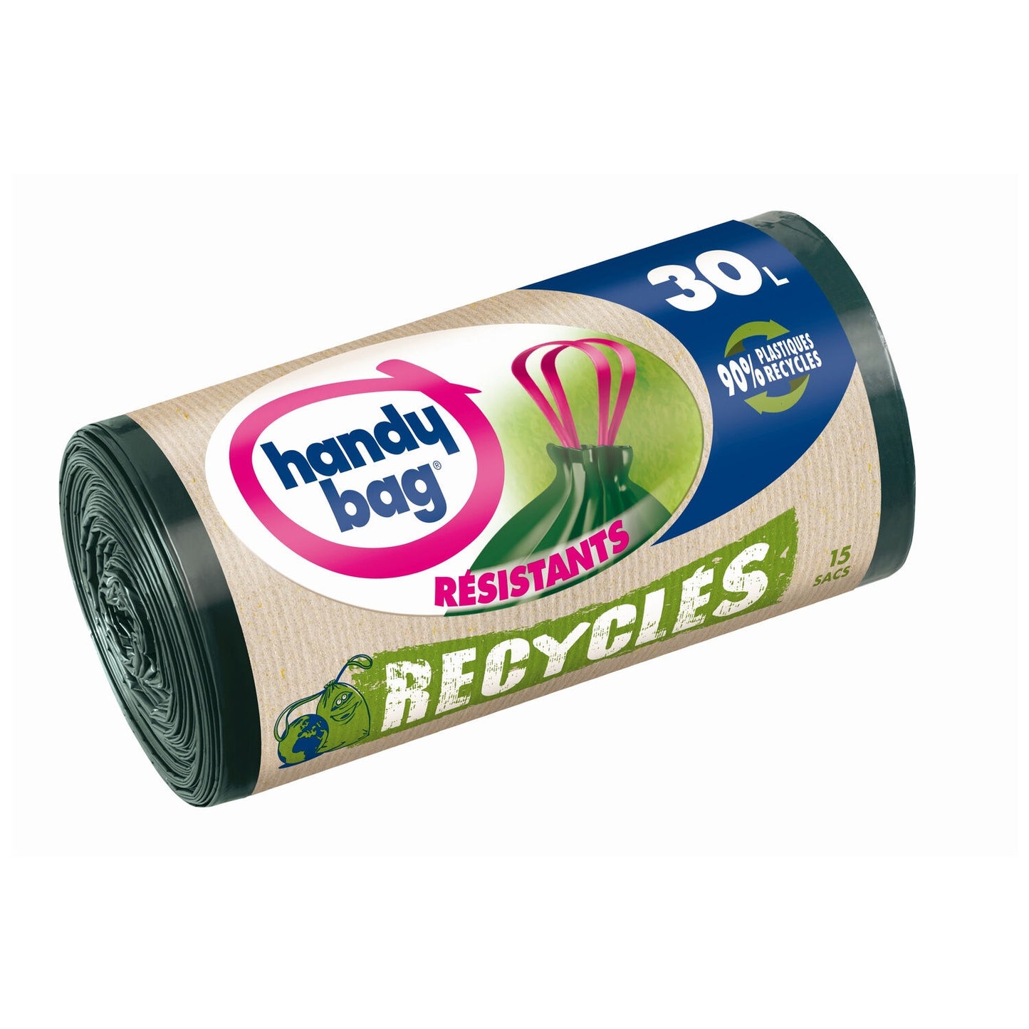 30L Recycled Heavy Duty Garbage Bags HANDY BAG