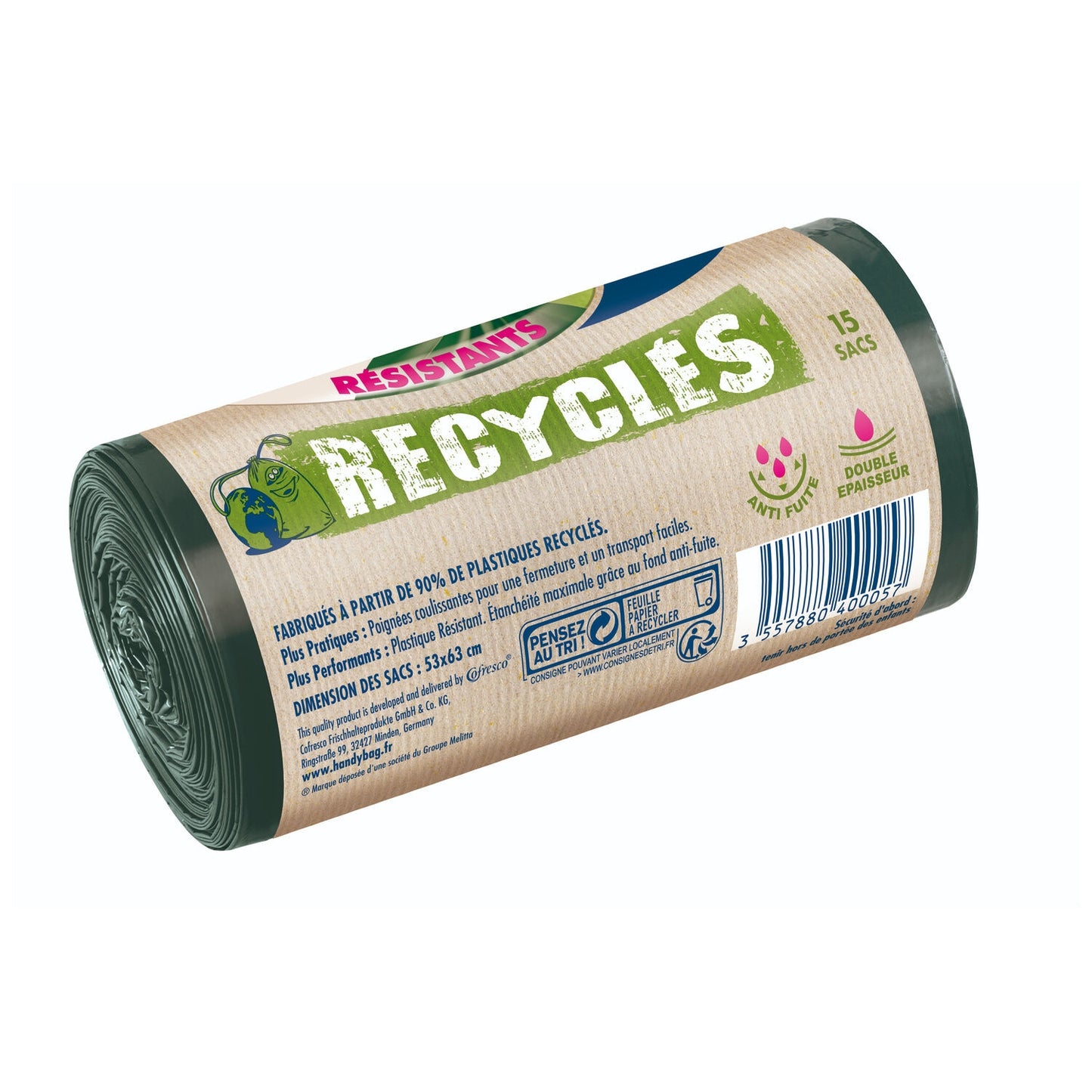 30L Recycled Heavy Duty Garbage Bags HANDY BAG