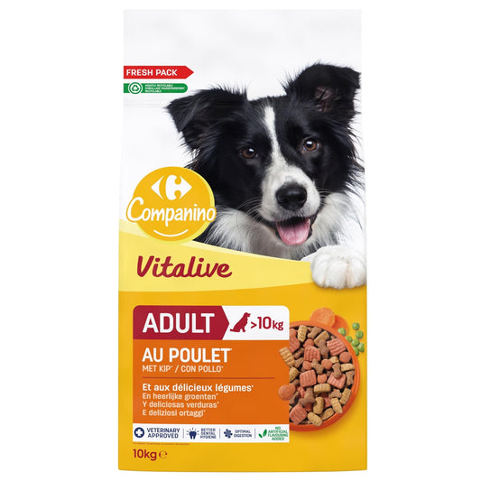 Croquettes Pour Chien Adulte Medium +10kg Volaille Légumes COMPANINO