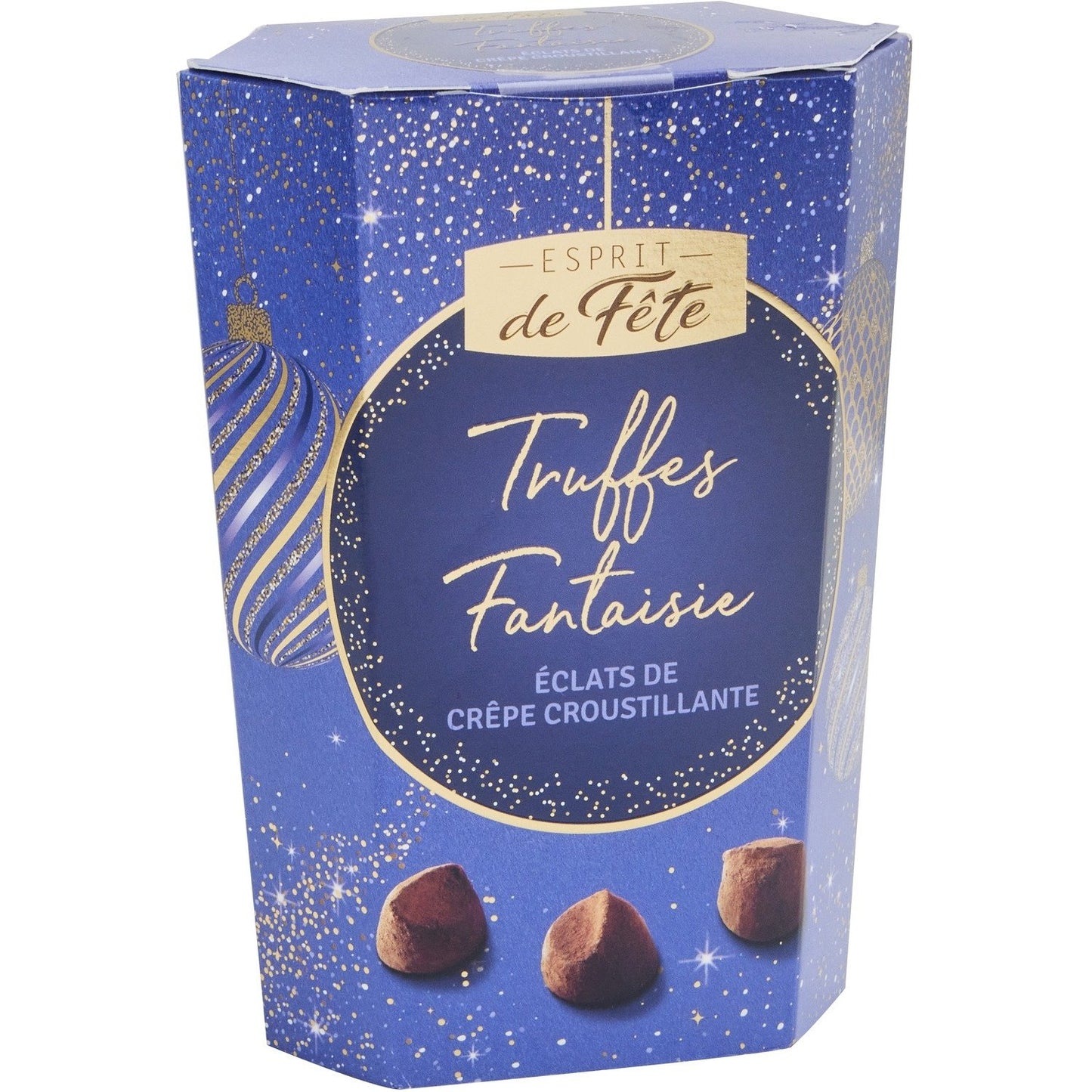 Truffes au Chocolat Eclats de Crêpe Croustillante, Fantaisies ESPRIT DE FETE - Gamme de Noël 2025 le ballotin de 250g