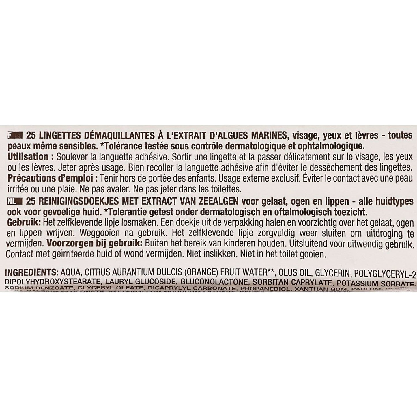 Lingettes Démaquillantes Douceur NECTAR OF BIO