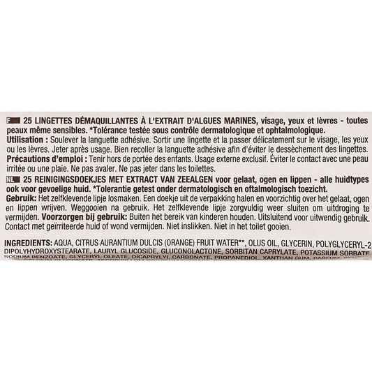 Lingettes Démaquillantes Douceur NECTAR OF BIO