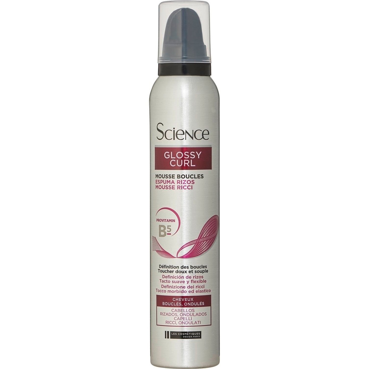 Mousse Coiffante Boucles Glossy Curl Science LES COSMETIQUES le flacon de 200mL