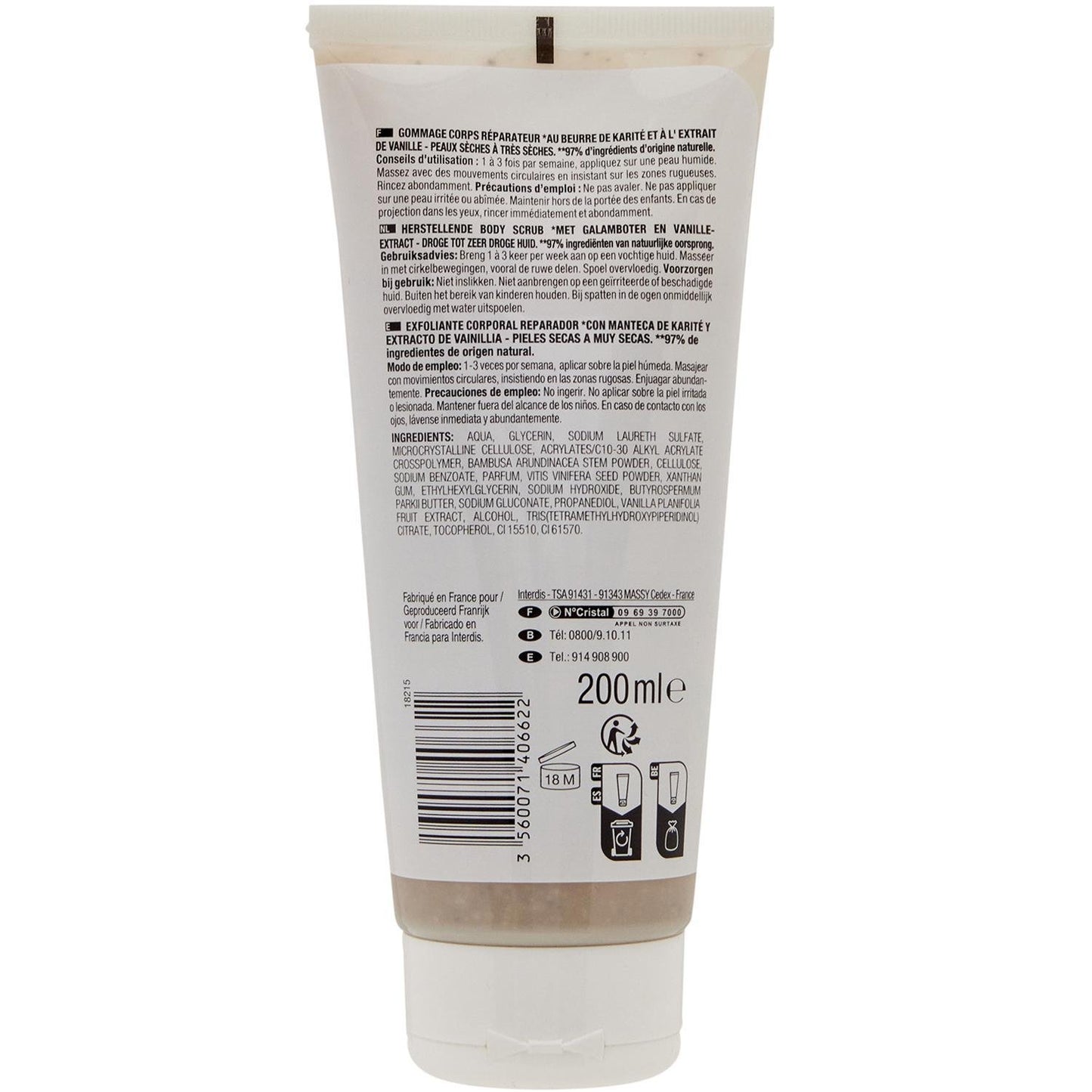 NECTAR OF BEAUTY Shea- und Vanille-Körperpeeling für sehr trockene Haut