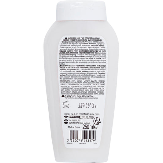 Shampoing Cheveu Délicat Lait d'Amande et de Riz NECTAR OF BEAUTY