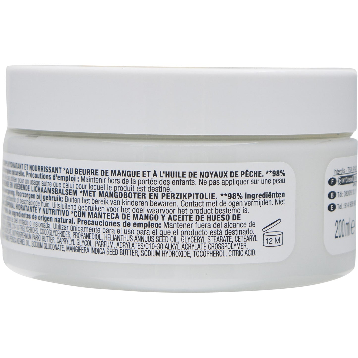 Baume Corps Nutrition Mangue Pêche NECTAR OF BEAUTY