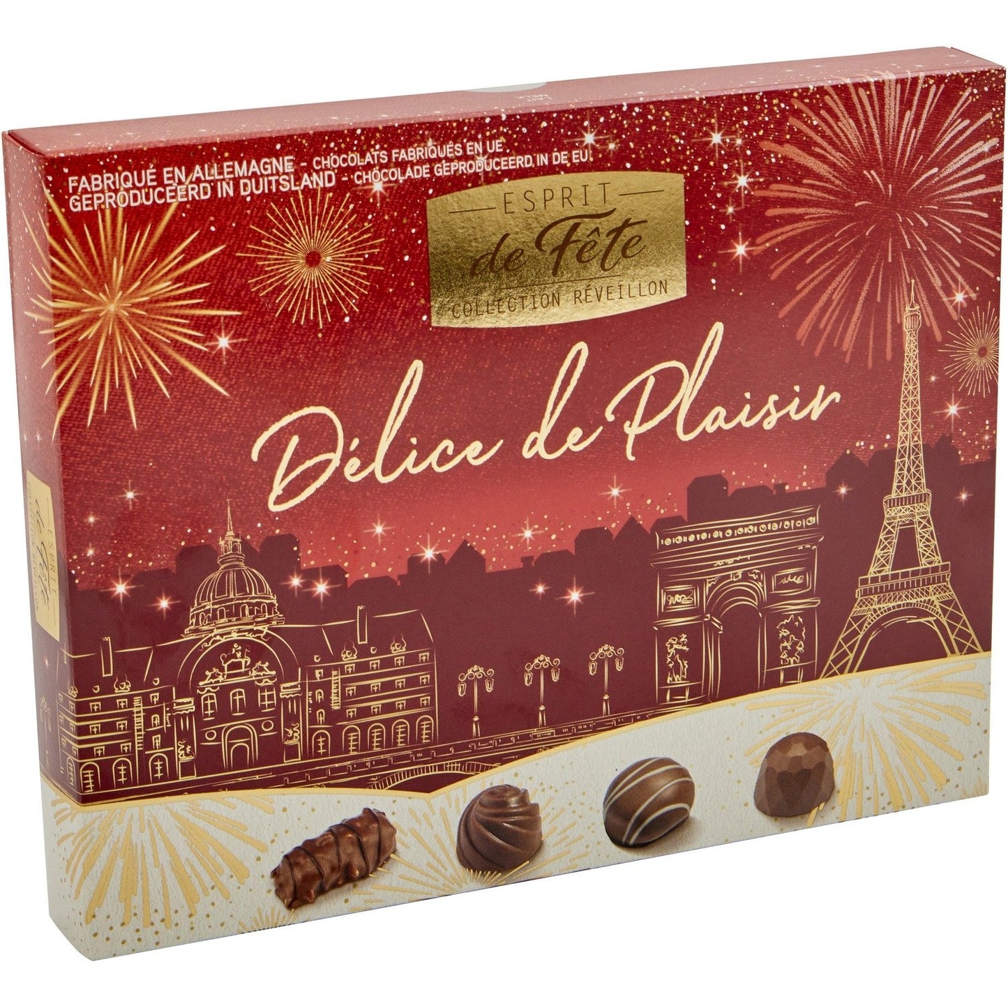 Assortiment de Chocolats Lait ESPRIT DE FETE - Gamme de Noël 2025 la boîte de 214 g