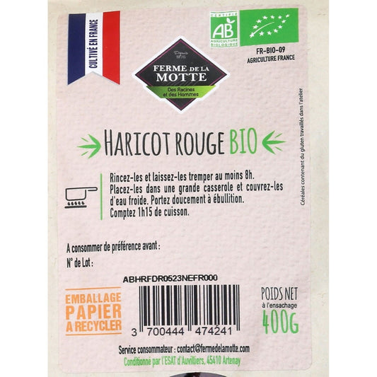 Haricot Rouge Bio FERME DE LA MOTTE