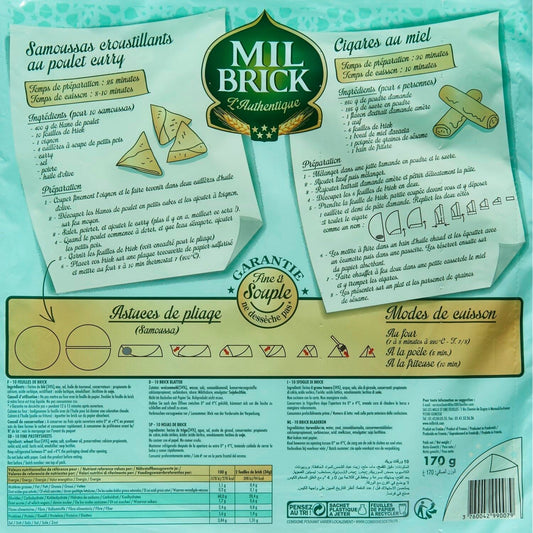 Feuilles de Brick l'Authentique MIL BRICK