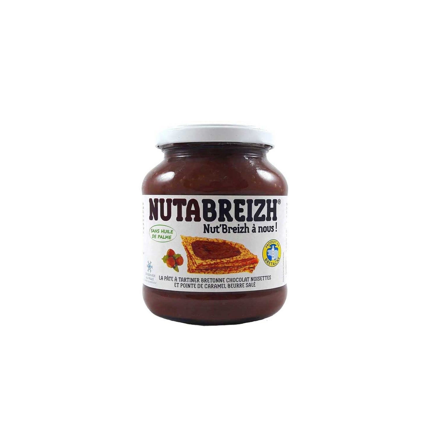 Pâte à Tartiner Chocolat Noisettes Caramel au Beurre Salé NUTABREIZH