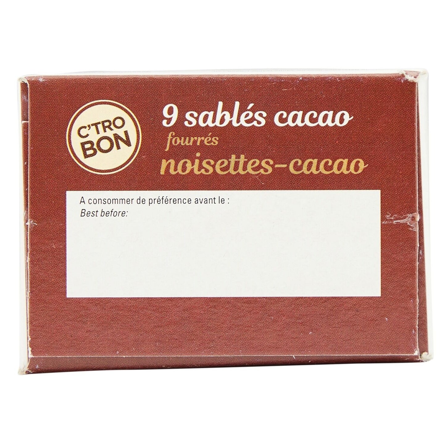 C'TRO BON Cocoa Shortbread Cookies with Hazelnut-Cocoa Filling