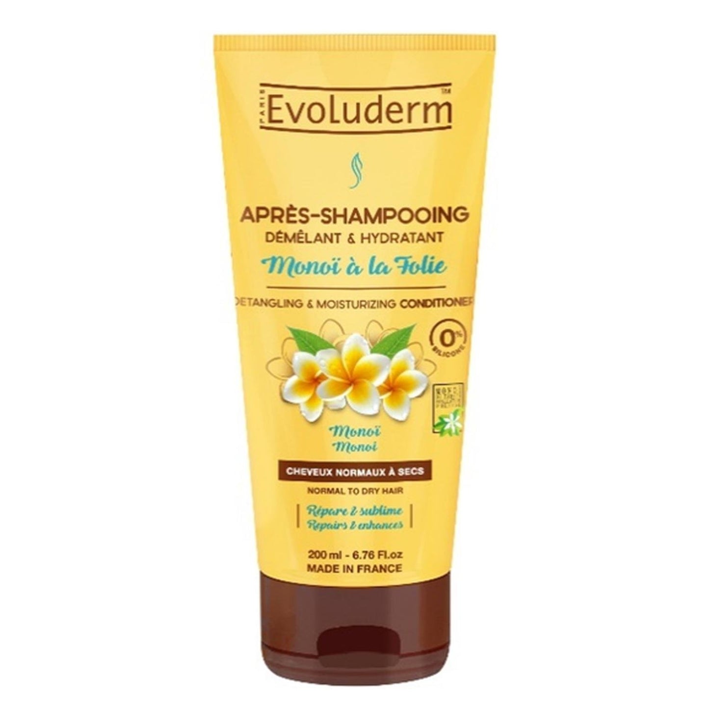 Après-Shampoing Monoi EVOLUDERM le tube de 200ml