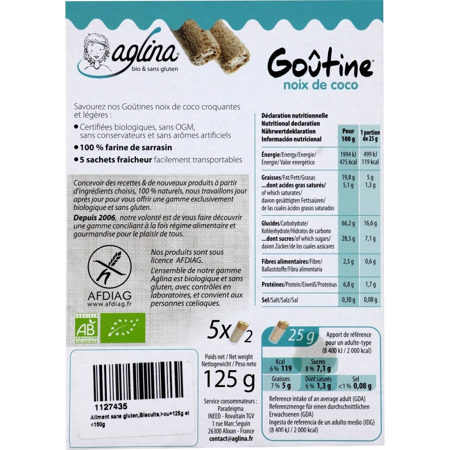 AGLINA Gluten Free Organic Coconut Cookies