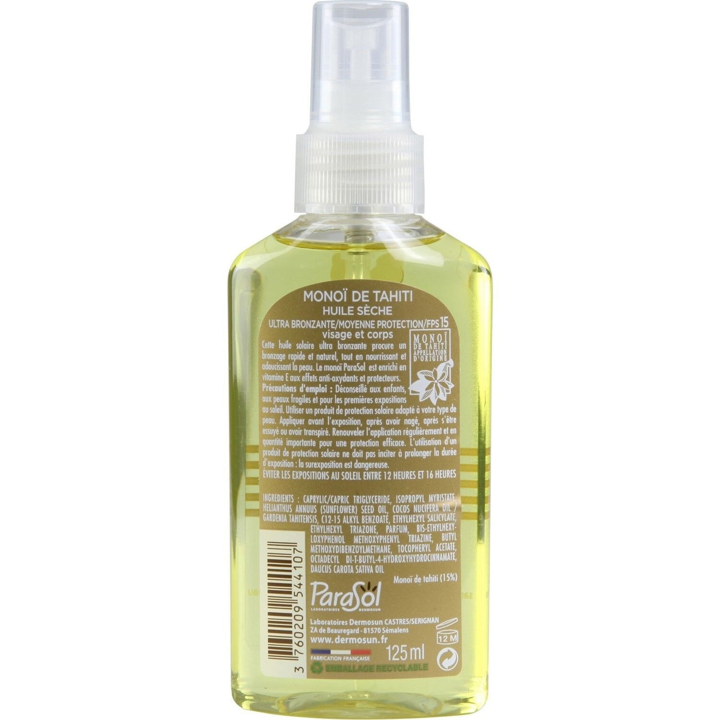 Monoi de Tahiti Dry Oil SPF 15 PARASOL
