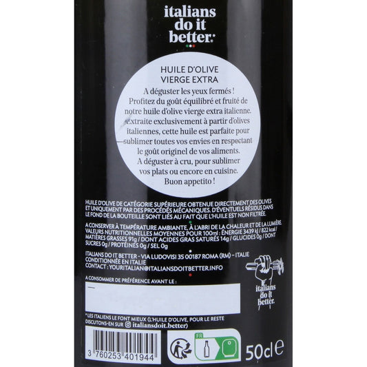 Huile d'Olive Italienne Vierge Extra ITALIANS DO IT BETTER
