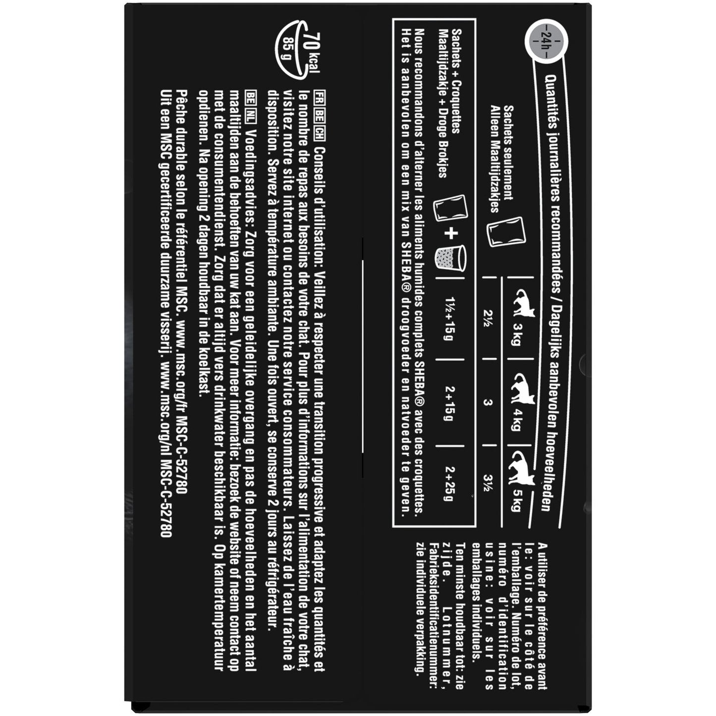 Adult Katzenfutter Mini-Filets in Sauce Huhn Rind Weißfisch Lachs SHEBA