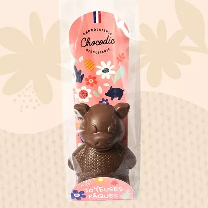 Moulage chocolat au lait Cochon Chandail CHOCODIC