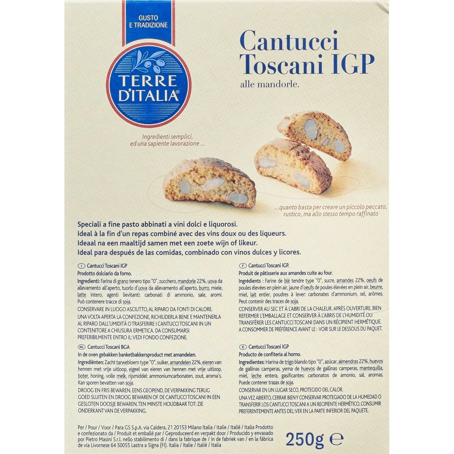 Cantucci Toscani IGP-Kekse TERRE D’ITALIA