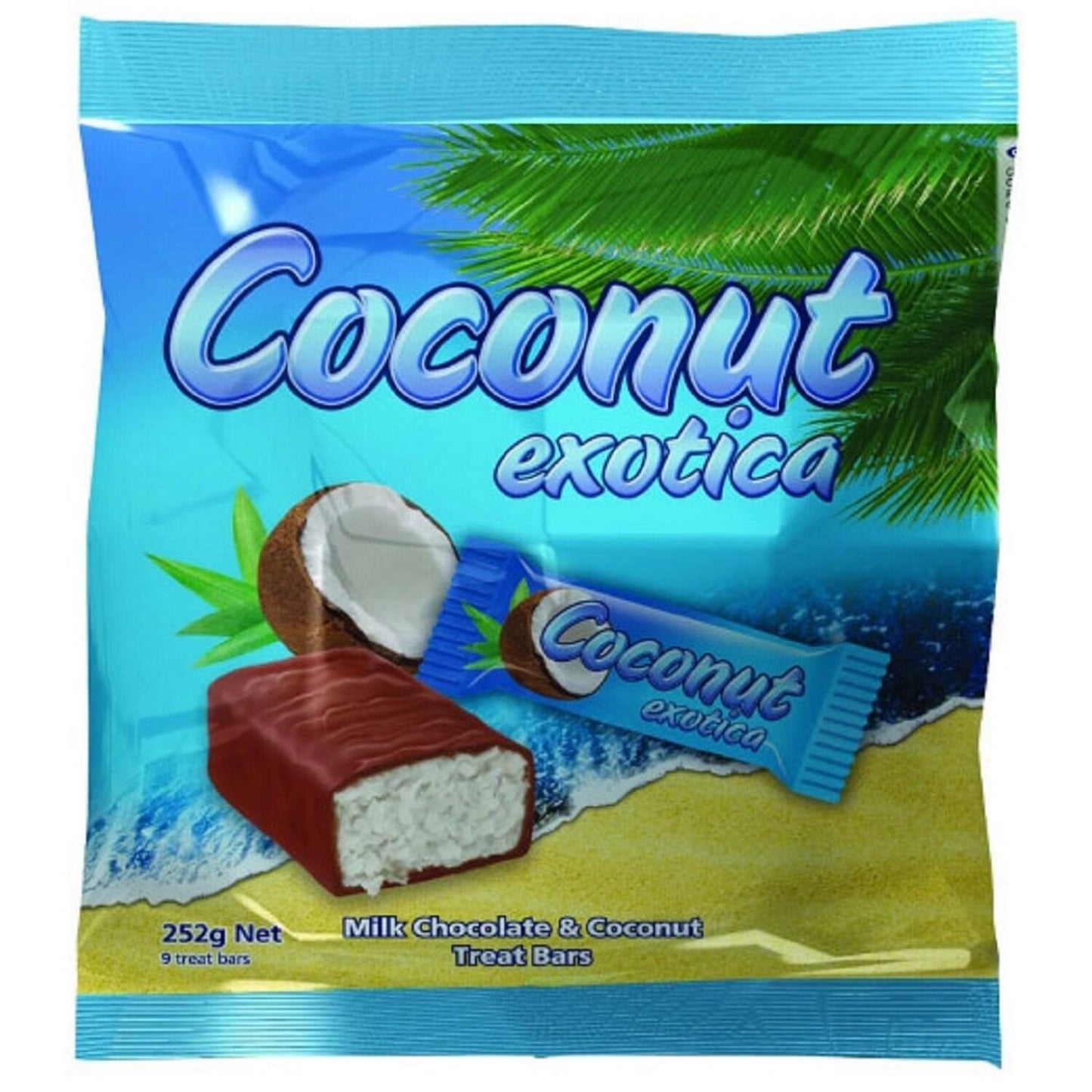 Barres Chocolatées Lait et Noix de Coco COCONUT le sachet de 252g