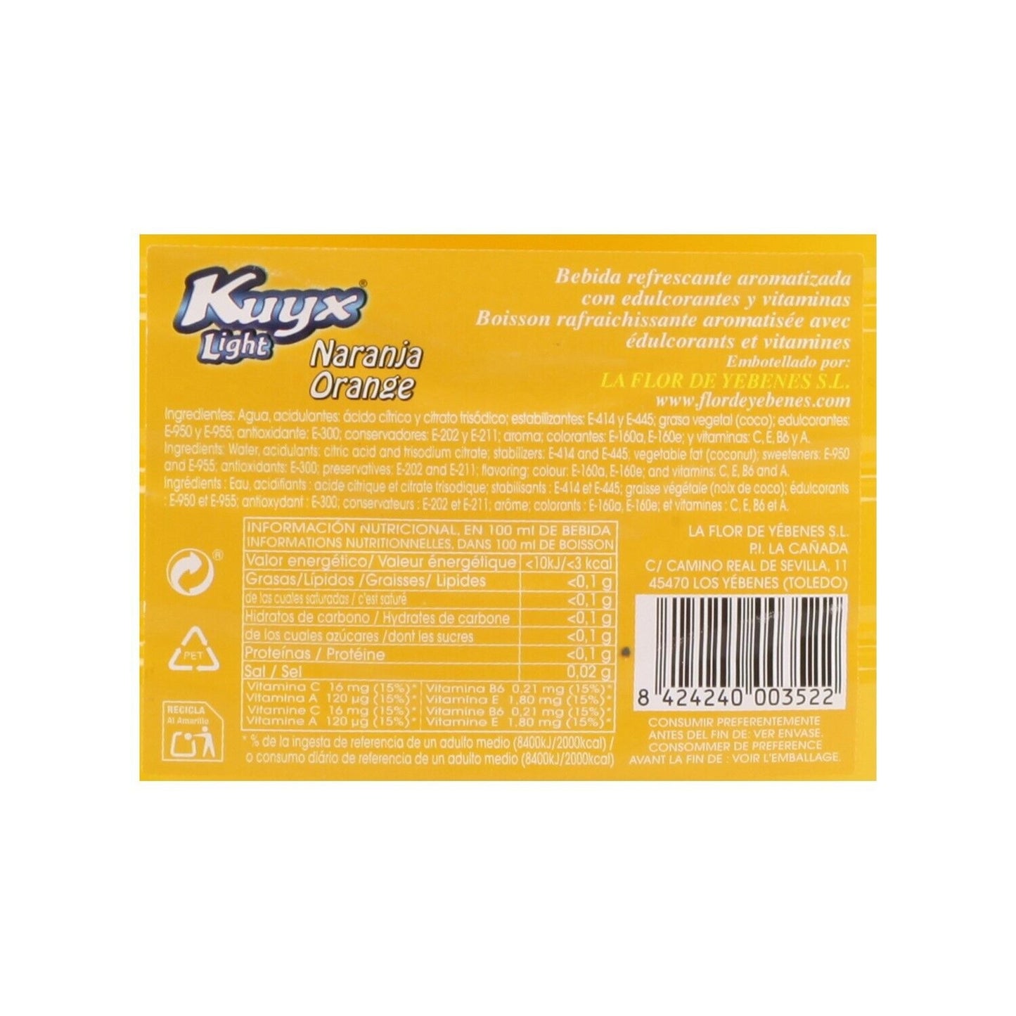 Boisson Orange Zéro Sucre KUYX